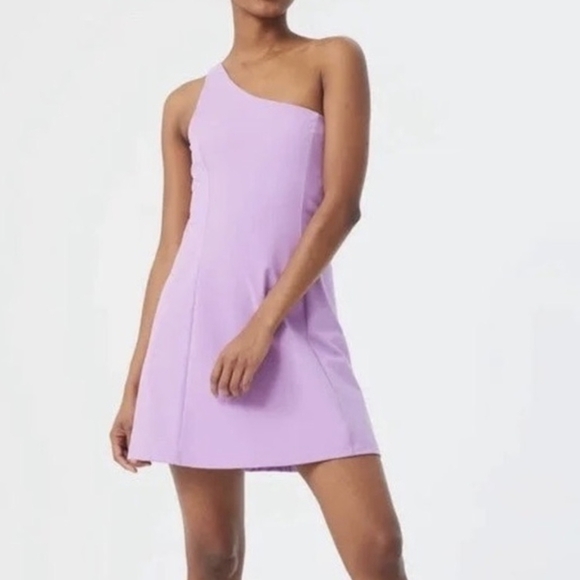 Outdoor Voices One Shoulder Dress Lined In Lavender Size Medium - Picture 1 of 9
